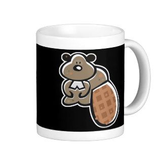 cute cartoon beaver coffee mug