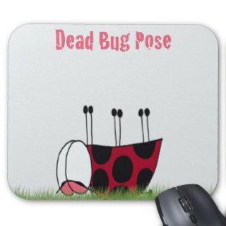 Ladybug Dead Bug Yoga Pose ~ Mousepad