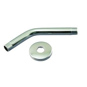 1/2 in. IPS x 8 in. Shower Arm with Flange in Polished Chrome D301 1 26