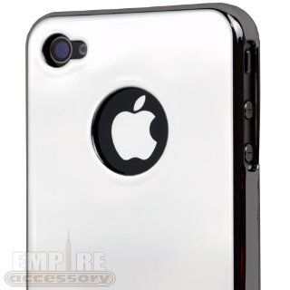 Ultra Slim Logo Hard Case Cover Silver Chrome for Apple iPhone 4 4S 4G 4GS Att, Sprint & Verizon: Cell Phones & Accessories