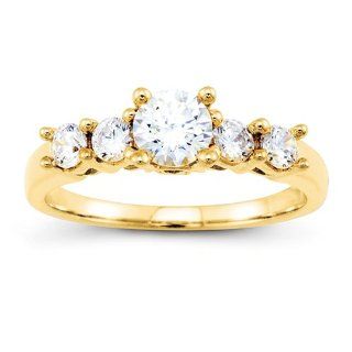 14k Yellow Gold Diamond Engagement Semi Mounting: Vishal Jewelry: Jewelry