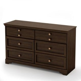 South Shore Furniture Harmony 6 Drawer Dresser in Mocha 3479027