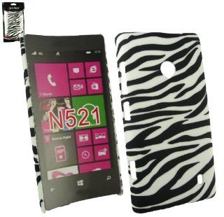 Emartbuy Nokia Lumia 521 Zebra Black White Clip On Protection Case/Cover/Skin Cell Phones & Accessories