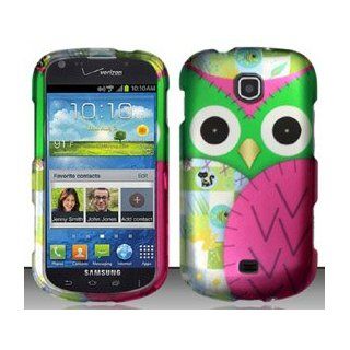 Samsung Galaxy Stellar 4G i200 (Verizon) Colorful Owl Design Hard Case Snap On Protector Cover + Free American Flag Pin: Cell Phones & Accessories