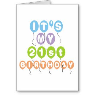 Balloons 21st Birthday Cards