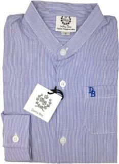 DANNY BOY Boys Long Sleeves Pinstripe Dress Shirt w/ Mandarin Collar CY 482 PS   Navy, 2: Clothing
