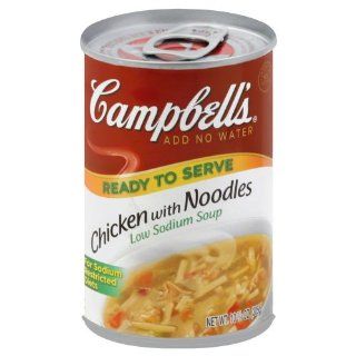 Campbell's Low Salt Chicken With Noodles Condensed Soup 10.75 OZ : Packaged Chicken Soups : Grocery & Gourmet Food