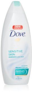 Dove Body Wash with NutriumMoisture, Sensitive Skin, 24 Ounce Bottles (Pack of 4)  Bath And Shower Gels  Beauty