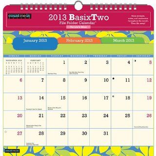 Nature's Bliss File Folder 2013 Pocket Wall Calendar : Office Products