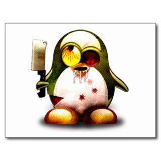 Zombie Tux (Linux Tux) Postcard