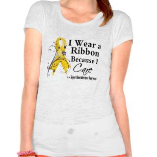 Neuroblastoma Cancer Ribbon Because I Care Tshirts