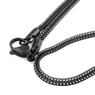 FIBO STEEL 26" Mens Black Stainless Steel Chains Necklaces with Gift Bag: Jewelry Organizers: Shoes