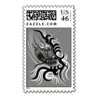 China Dragon in Tattoo style Postage Stamp