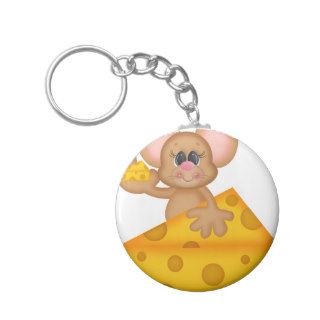 Mouse with Cheese Key Chain