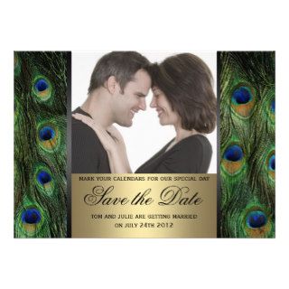 Peacock Save the Date Photo Invite