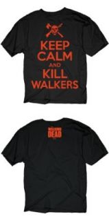 The Walking Dead Keep Calm and Kill Walkers Men's T Shirt: Clothing