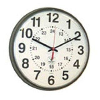 Wall Clock, 12 Inch, Bronze, Slimline, 12/24hr, Battery Powered, Atomic, NSN 6645 01 491 9832  