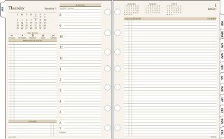 Day Runner PRO Recycled Two Pages Per Day Planning Pages, 8 1/2 x 11 Inches, White and Cream, 2011 (491 225) : Appointment Book And Planner Refills : Office Products