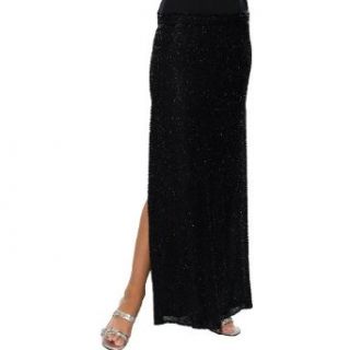 Long Straight Evening Skirt (507) Black at  Womens Clothing store: Tops