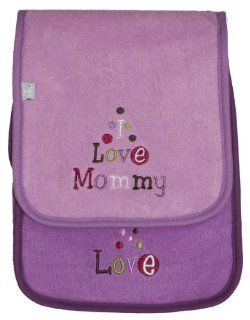 Burp Cloth Set, 2 pack, Girl "I Love Mommy" (Pink), Frenchie Mini Couture  Baby Burp Cloths  Baby