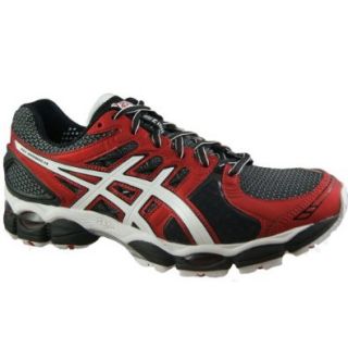Asics   Mens Running Gel Nimbus14 Shoes In Black/White/Red: Asics Gel Nimbus: Shoes