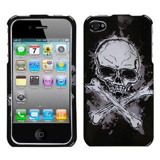 Splatter Ink Skull Design Protector Case for Apple iPhone 4: Cell Phones & Accessories