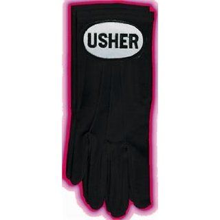 Black Usher Gloves, Nylon, Usher Engraved in Black: Work Gloves: Industrial & Scientific