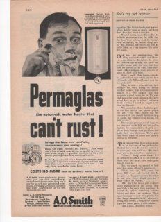 A.O. Smith Automatic Water Heaters Permaglas Can't Rust Home Appliances 1951 Farm Antique Advertisement : Prints : Everything Else