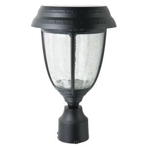 XEPA Timer Activated 12 hrs. 200 Lumen 3 in. Fitter Mount Outdoor Black Solar LED Lamp SPX122