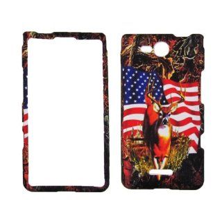 Camoflague Camo Usa Deer FACEPLATE PROTECTOR HARD RUBBERIZED CASE FOR LG OPTIMUS EXCEED VS840PP / LUCID 4G VS840 VERIZON PREPAID SNAP ON: Cell Phones & Accessories