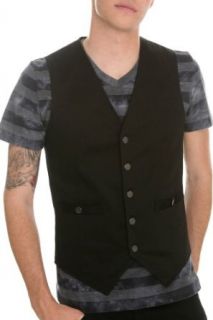 Social Collision Black Button Up Vest Size : XXX Large at  Mens Clothing store: Fashion Vests