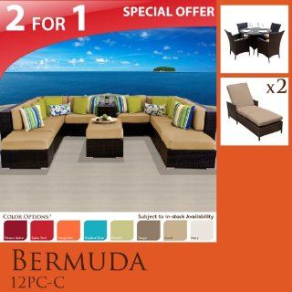 Bermuda 19 Piece Outdoor Wicker Patio Furniture Set B12cp42cc : Outdoor And Patio Furniture Sets : Patio, Lawn & Garden