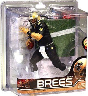 McFarlane Toys NFL Sports Picks Series 28 Action Figure Drew Brees (New Orleans Saints) All Black Uniform AllStar Collector Level Chase: Toys & Games