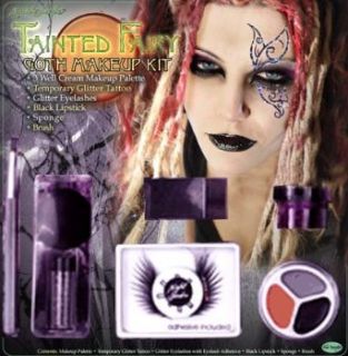Ladies Tainted Fairy Goth Costume Makeup Kit: Clothing