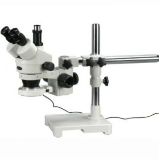 AmScope SM 3TYY 54S 180X Zoom 54 LED Light Trinocular Boom Stand Microscope: Industrial & Scientific