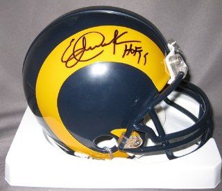 Eric Dickerson St Louis Rams NFL Hand Signed Mini Football Helmet with HOF 99 Inscription: Everything Else