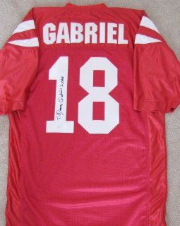 Roman Gabriel Autographed Custom Jersey   NC State Wolfpack Legend: Sports Collectibles