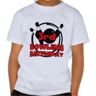 3rd Bowling Birthday Tshirts and Gifts