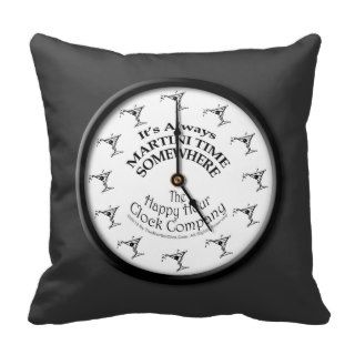 ALWAYS MARTINI TIME SOMEWHERE Reversible PILLOW