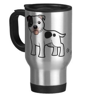 Cartoon Staffordshire Bull Terrier Coffee Mugs