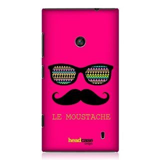 Head Case Designs Pink Le Moustache Design Snap on Back Case Cover for Nokia Lumia 520 525: Cell Phones & Accessories