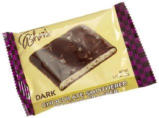 Asher's Dark Chocolate Smothered Graham Crackers, 1.02 Ounce Packages (Pack of 18)  Chocolate Candy  Grocery & Gourmet Food