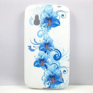 New Blue Hibiscus Flower Romance TPU GEL Soft Silicone Case Cover Skin For LG Google Nexus 4 E960: Cell Phones & Accessories