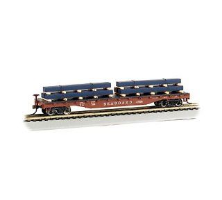 Bachmann Trains Seaboard Flat Car With Steel Load Ho Scale: Toys & Games