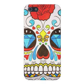 Sugar Skull and Red Roses  Covers For iPhone 5