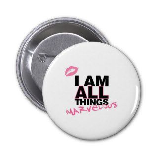 All Things White Pinback Buttons
