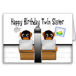 Happy Birthday Twin Sister   Card