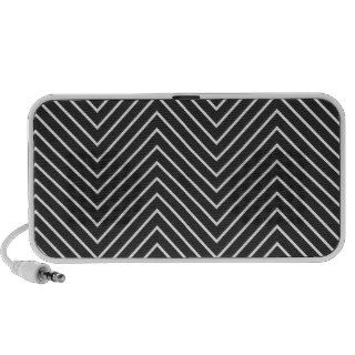 BLACK WHITE ZIGZAG ILLUSIONS ZIG ZAG OPTICAL DIGIT TRAVEL SPEAKERS