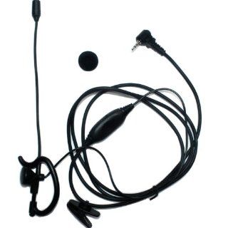 SECUDA Clip Ear Headset/Earpiece With Boom Mic VOX / PTT for Garmin Rino 520HCx 530 530HCx 610 655 1 pin : Headset Radios : Car Electronics