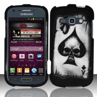 FOR SAMSUNG GALAXY RING M840 / PREVAIL 2 HARD PLASTIC PHONE CASE SPADE SKULL [In Casesity Retail Packaging]: Everything Else